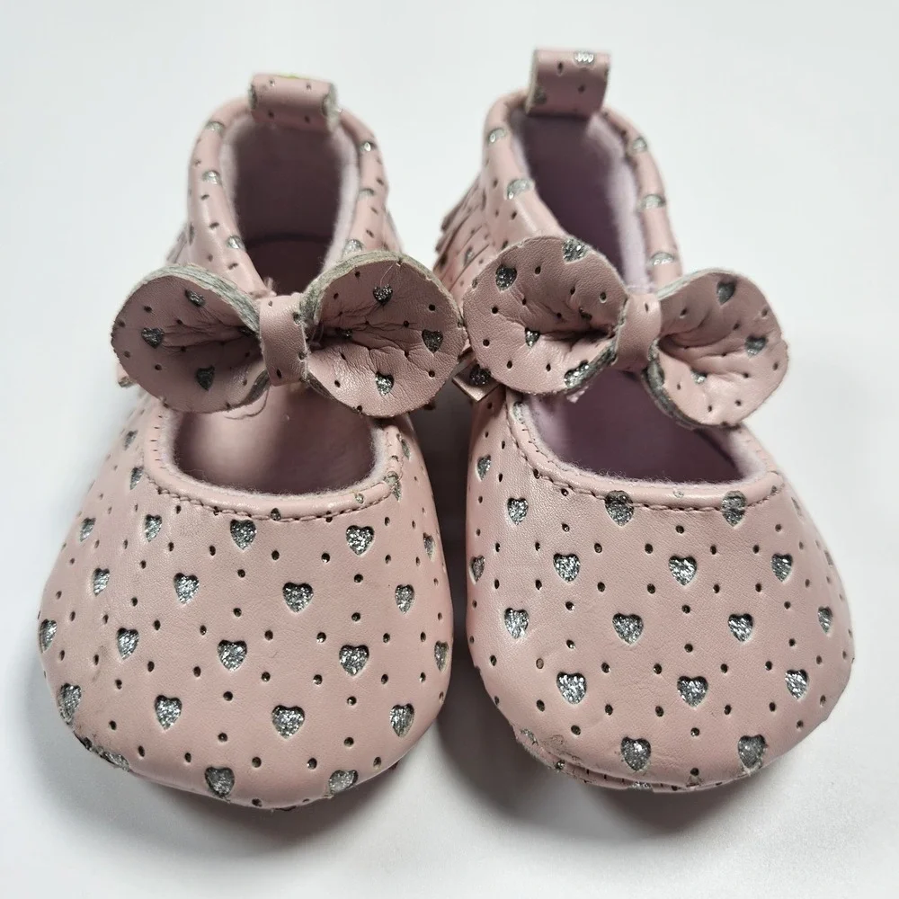 First‎ Steps Girls Sz 3 (3-6 Months) Baby Shoes Pink Moccasins